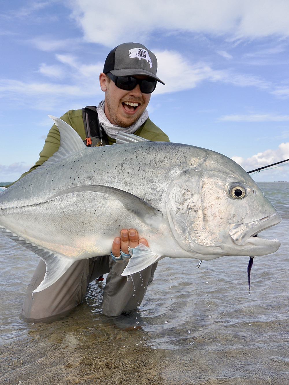 Fly fishing the flats on Christmas Island