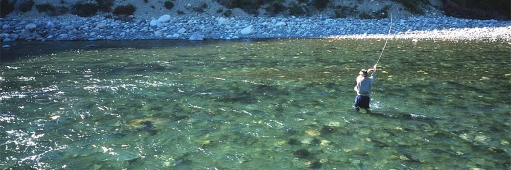 Angler wearing Stalker fly fishing gear